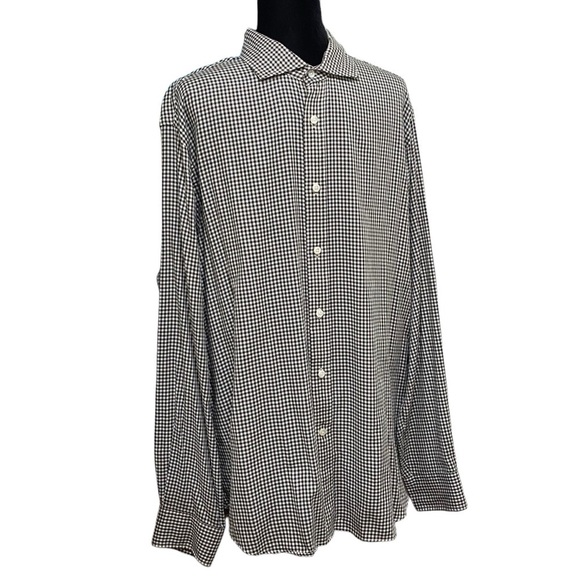 Polo Ralph Lauren Black Check Twill Shirt XL Plaid Button-Up Quiet Luxury - Picture 2 of 8